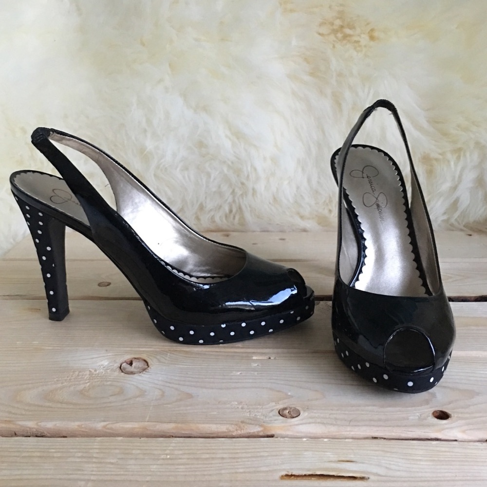 Jessica Simpson Peep-toe Polkadot Beauties 🖤